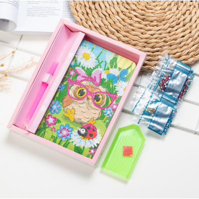 Creative gift colorful cover special flower notebook crystal diy diamond painting