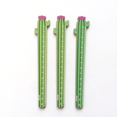 Promotional Gift 15 cm Cactus Wood Ruler Measuring Straight Ruler