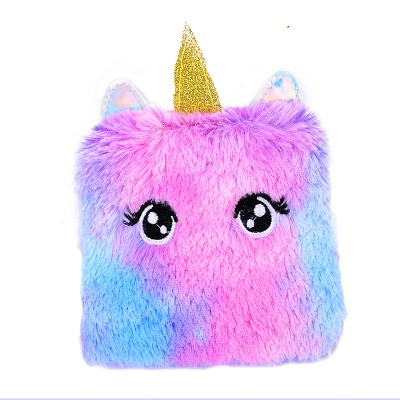 Kids plush unicorn wallet fashion stationery cartoon purse set