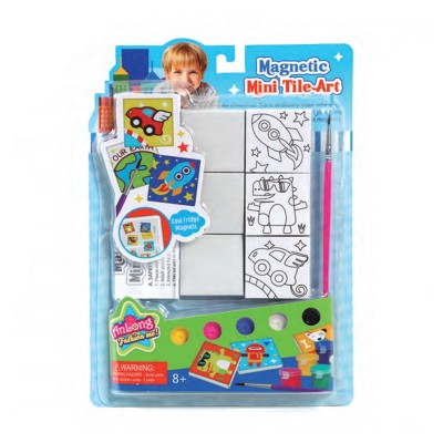 2020 Hot Selling Kids Drawing Refrigerator Magnetic Mini Tile Art Set Toys