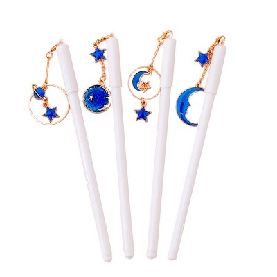 School Lovely Cute Creative Star-Moon Signature Pendant Gel Pen