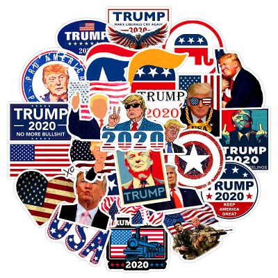 Wholesale Waterproof pvc Vinyl Stickers American President For Kids Doodle Decoration Paste Set