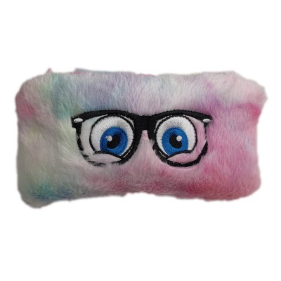 Custom Solid Color Plush Pencil Case For Girls