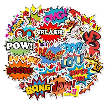 2020 Hot Selling 50PCS Words Graffiti Stickers for Laptop Skateboard Fridge Guitar Waterproof Decals